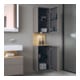 Duravit Armoire haute Qatego 40x36x176 cm, 2 portes, B, à droite, chêne naturel/bleu marine