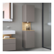 Duravit Armoire haute Qatego 40x36x176 cm, 2 portes, B, à droite, chêne naturel/bleu marine-4
