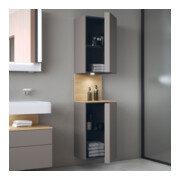 Duravit Armoire haute Qatego 40x36x176 cm, 2 portes, B, à droite, chêne naturel/bleu marine-5