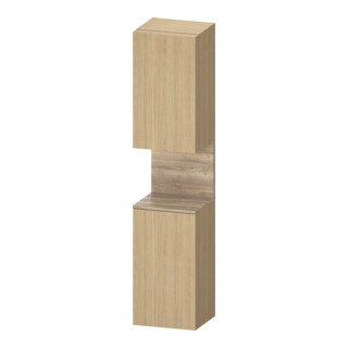 Duravit Armoire haute Qatego 40x36x176 cm, 2 portes, blanc, à droite, chêne naturel