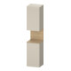Duravit Armoire haute Qatego 40x36x176 cm, 2 portes, blanc, à droite, ébène naturel/taupe mat-1