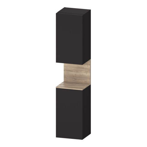 Duravit Armoire haute Qatego 40x36x176 cm, 2 portes, blanc, à droite, gris mat