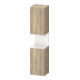 Duravit Armoire haute Qatego 40x36x176 cm, 2 portes, blanc brillant/marbre œuf-1