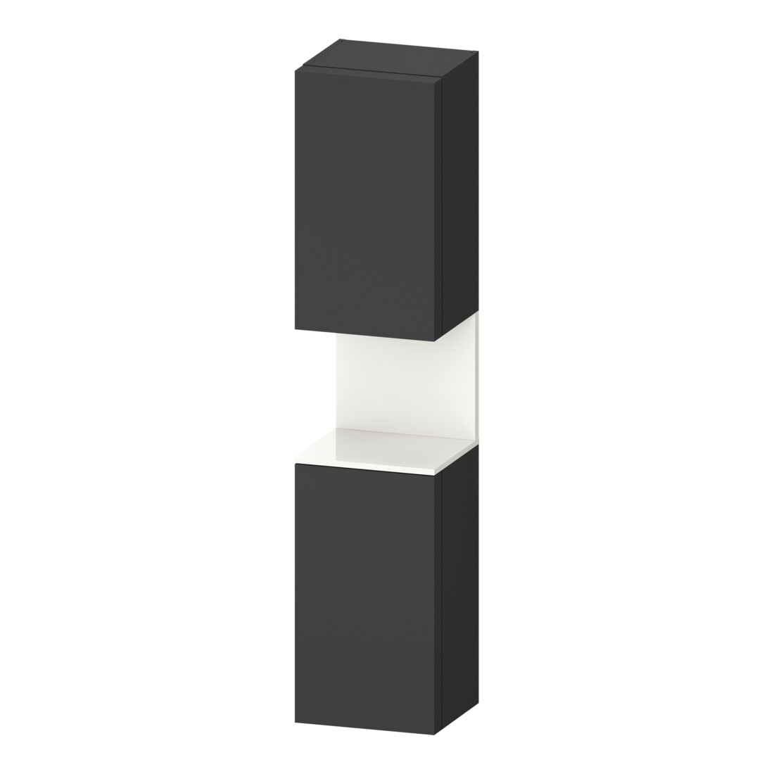 Duravit Armoire haute Qatego 40x36x176 cm, 2 portes, blanc/gris mat