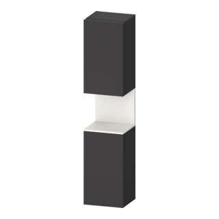 Duravit Armoire haute Qatego 40x36x176 cm, 2 portes, blanc mat avec poignée chrome