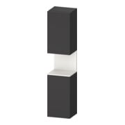 Duravit Armoire haute Qatego 40x36x176 cm, 2 portes, blanc mat avec poignée métal