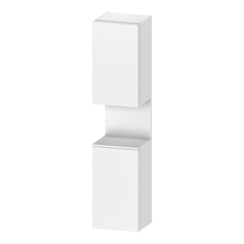Duravit Armoire haute Qatego 40x36x176 cm, 2 portes, blanc mat/blanc brillant