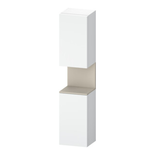Duravit Armoire haute Qatego 40x36x176 cm, 2 portes, blanc mat/bois clair