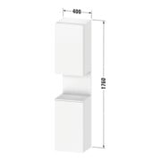 Duravit Armoire haute Qatego 40x36x176 cm, 2 portes, blanc mat/ chêne naturel-3