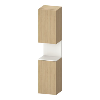 Duravit Armoire haute Qatego 40x36x176 cm, 2 portes, blanc mat/E Nat