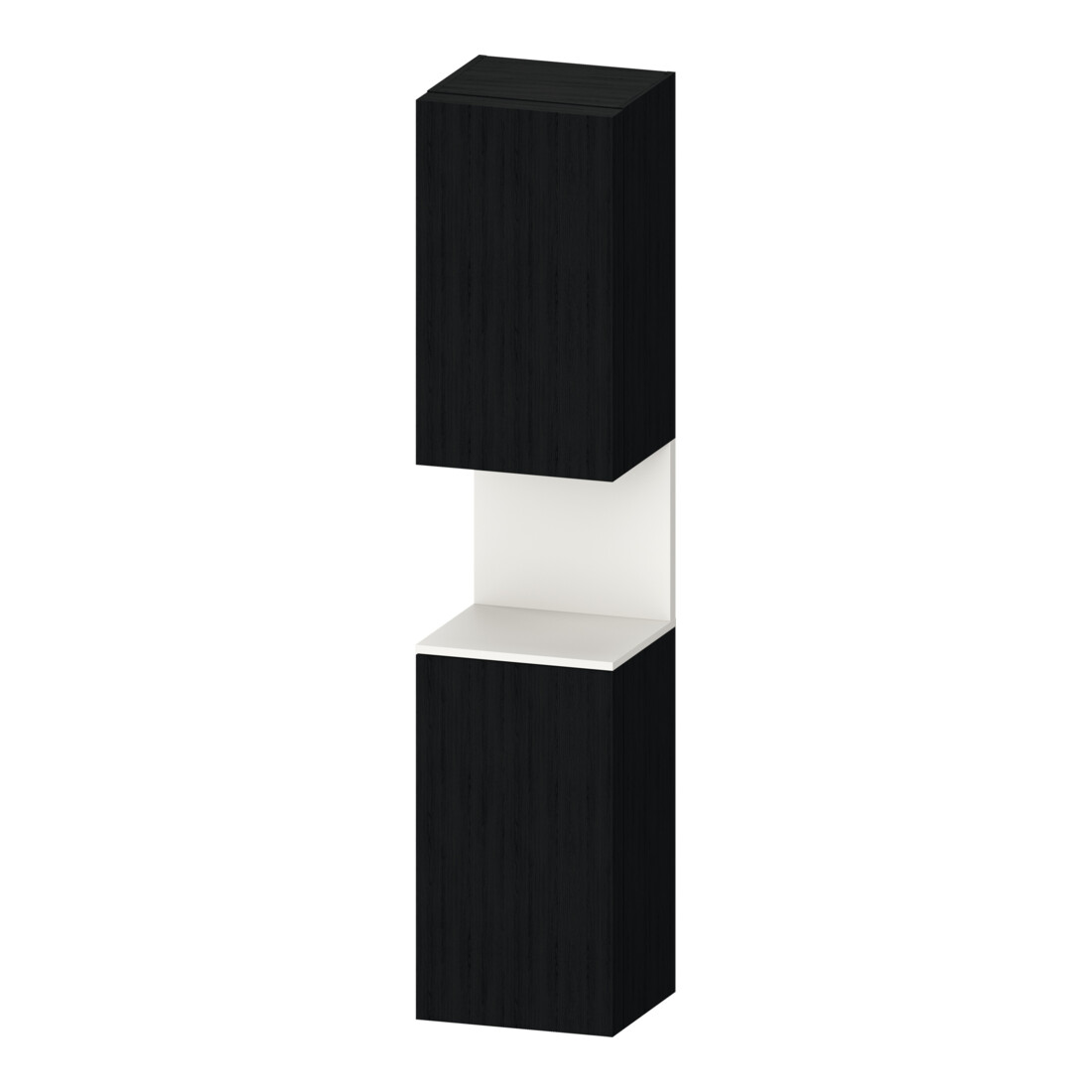 Duravit Armoire haute Qatego 40x36x176 cm, 2 portes, blanc mat/éclairage LED noir
