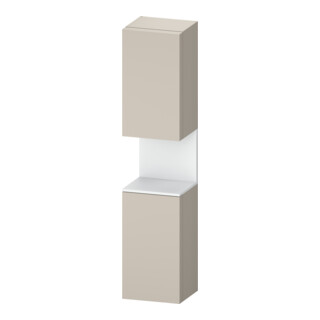 Duravit Armoire haute Qatego 40x36x176 cm, 2 portes, blanc, mat/taureau