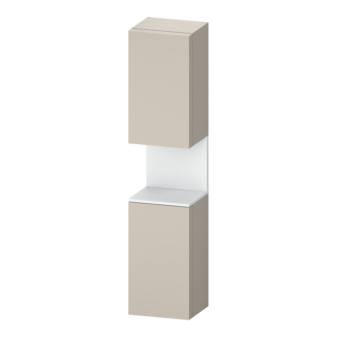 Duravit Armoire haute Qatego 40x36x176 cm, 2 portes, blanc, mat/taureau