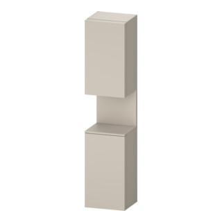 Duravit Armoire haute Qatego 40x36x176 cm, 2 portes, côté gauche, taupe mat