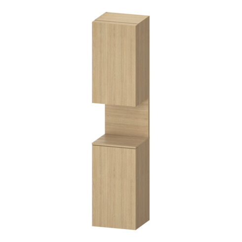 Duravit Armoire haute Qatego 40x36x176 cm, 2 portes, côté raccord, chêne naturel