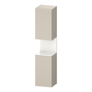 Duravit Armoire haute Qatego 40x36x176 cm, 2 portes, droite, blanc/gris taupe mat