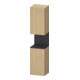 Duravit Armoire haute Qatego 40x36x176 cm, 2 portes, droite, gris m/E Nat-1