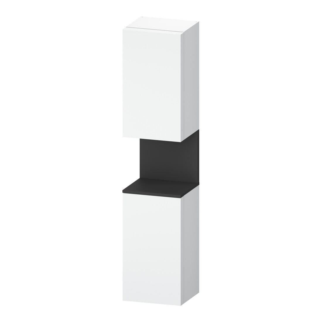 Duravit Armoire haute Qatego 40x36x176 cm, 2 portes, droite, gris mat/blanc mat