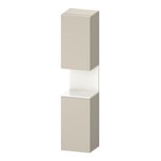 Duravit Armoire haute Qatego 40x36x176 cm, 2 portes, gauche, blanc/gris taupe mat