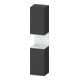 Duravit Armoire haute Qatego 40x36x176 cm, 2 portes, gauche, blanc mat avec poignée chrome-1