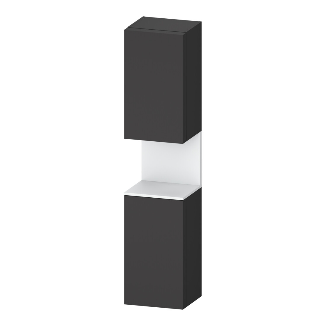Duravit Armoire haute Qatego 40x36x176 cm, 2 portes, gauche, blanc mat avec poignée chrome
