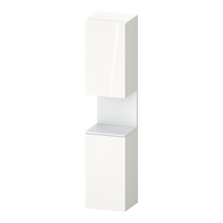 Duravit Armoire haute Qatego 40x36x176 cm, 2 portes, gauche, blanc mat/blanc brillant
