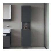 Duravit Armoire haute Qatego 40x36x176 cm, 2 portes, gauche, graphit mat-5