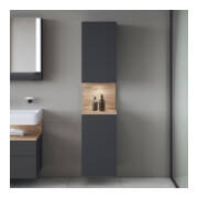 Duravit Armoire haute Qatego 40x36x176 cm, 2 portes, gauche, gris mat-5