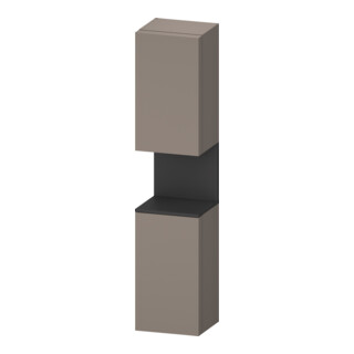 Duravit Armoire haute Qatego 40x36x176 cm, 2 portes, gauche, gris mat/bas mat