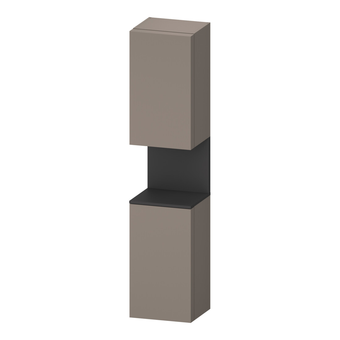 Duravit Armoire haute Qatego 40x36x176 cm, 2 portes, gauche, gris mat/bas mat