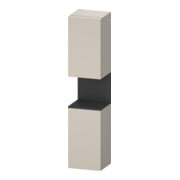 Duravit Armoire haute Qatego 40x36x176 cm, 2 portes, gauche, gris/mat taupe