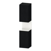 Duravit Armoire haute Qatego 40x36x176 cm, 2 portes, H, P, à gauche, blanc brillant/effet bois noir