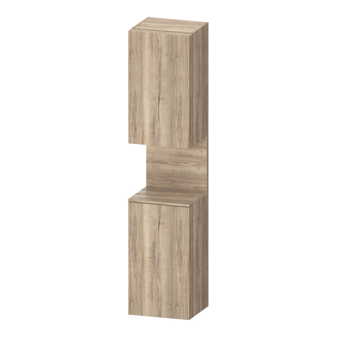 Duravit Armoire haute Qatego 40x36x176 cm, 2 portes, raccord à droite, chêne marbré