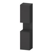 Duravit Armoire haute Qatego 40x36x176 cm, 2 portes, raccord à droite, graphite mat