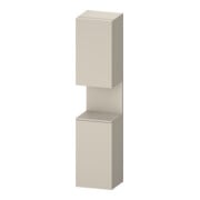 Duravit Armoire haute Qatego 40x36x176 cm, 2 portes, taupe mat, avec raccord