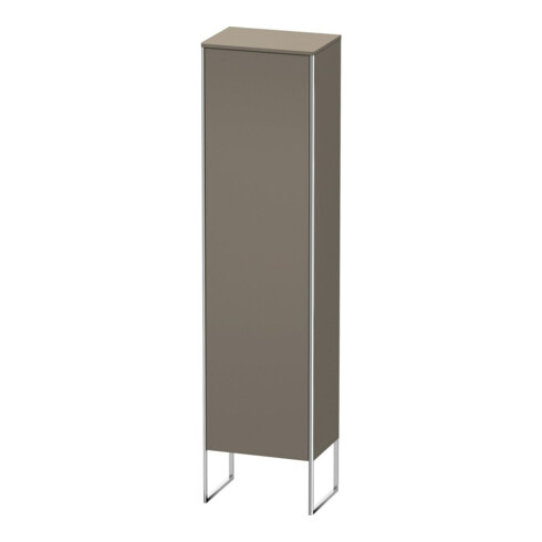 Duravit Armoire haute XSquare 50x35,6x201,6 cm, acier inox, gauche, gris satin mat