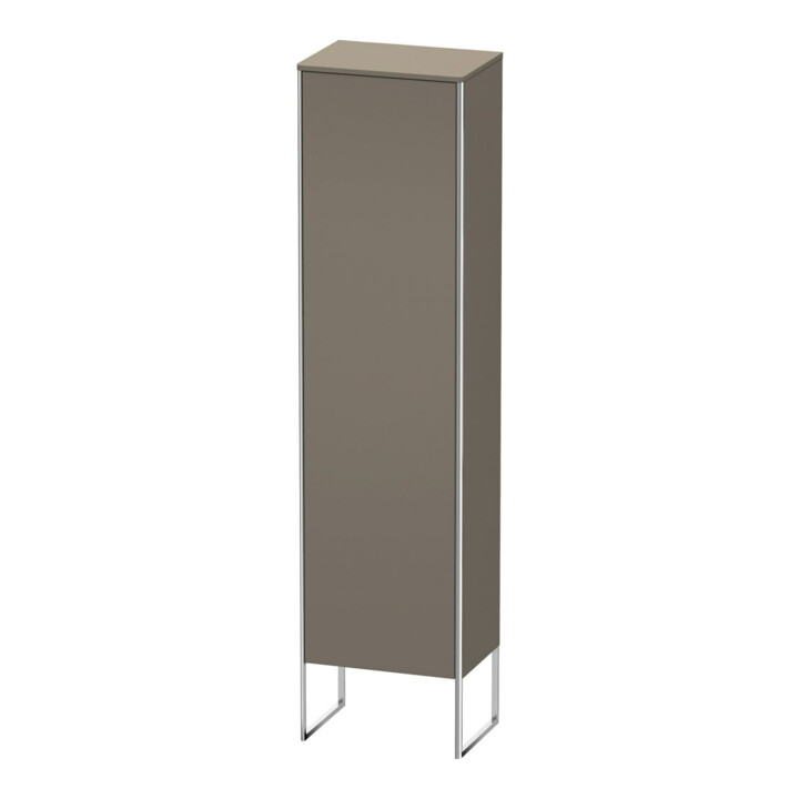 Duravit Armoire haute XSquare 50x35,6x201,6 cm, acier inox, gauche, gris satin mat