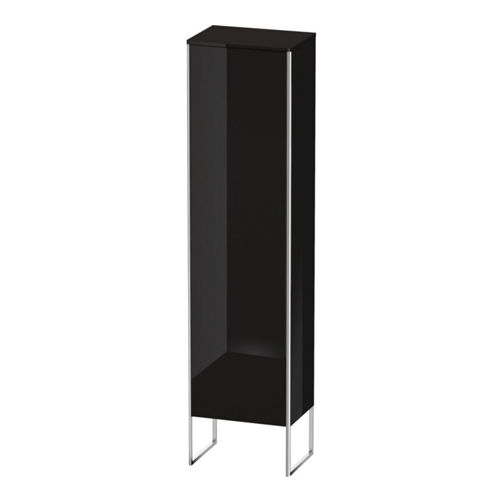 Duravit Armoire haute XSquare 50x35,6x201,6 cm, deb., côté g., noir brillant