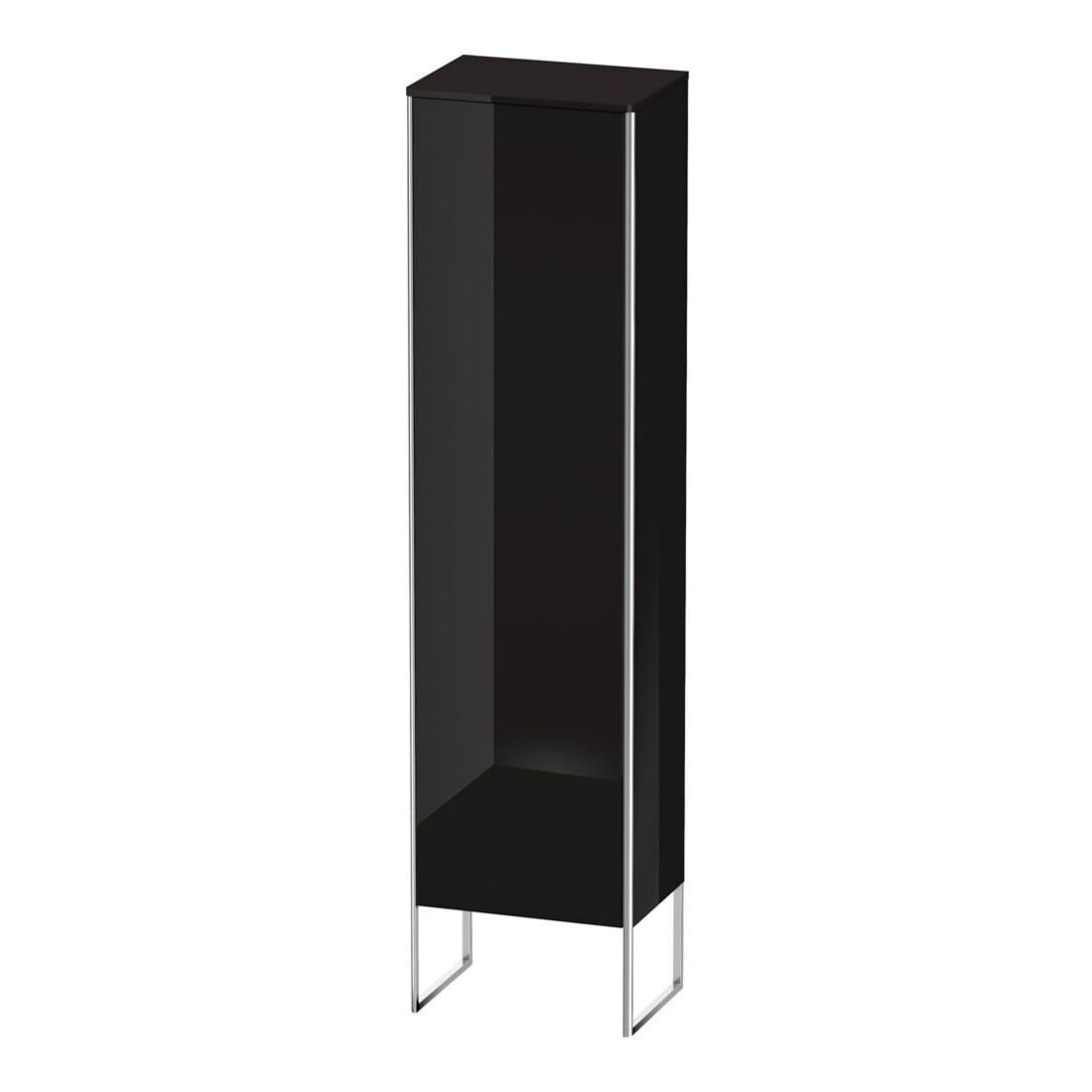 Duravit Armoire haute XSquare 50x35,6x201,6 cm, deb., côté g., noir brillant