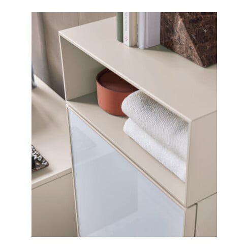 Duravit Armoire haute Zencha 40x24x96,1 cm, 1 porte, à gauche, verre taupe mat