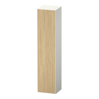 Duravit Armoire haute Zencha 40x36x176 cm, 1 porte, à droite, chêne naturel/blanc mat