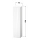Duravit Armoire haute Zencha 40x36x176 cm, 1 porte, à gauche, blanc mat-3