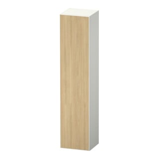 Duravit Armoire haute Zencha 40x36x176 cm, 1 porte, à gauche, chêne naturel/blanc mat