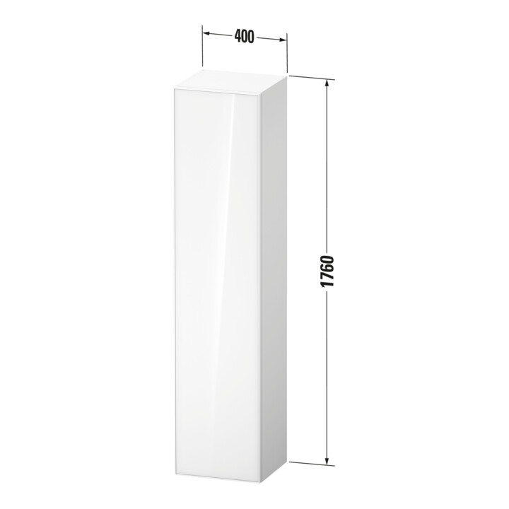 Duravit Armoire haute Zencha 40x36x176 cm, 1 porte, à gauche, chêne naturel/blanc mat