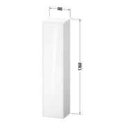 Duravit Armoire haute Zencha 40x36x176 cm, 1 porte, à gauche, E noir/tau mat-3