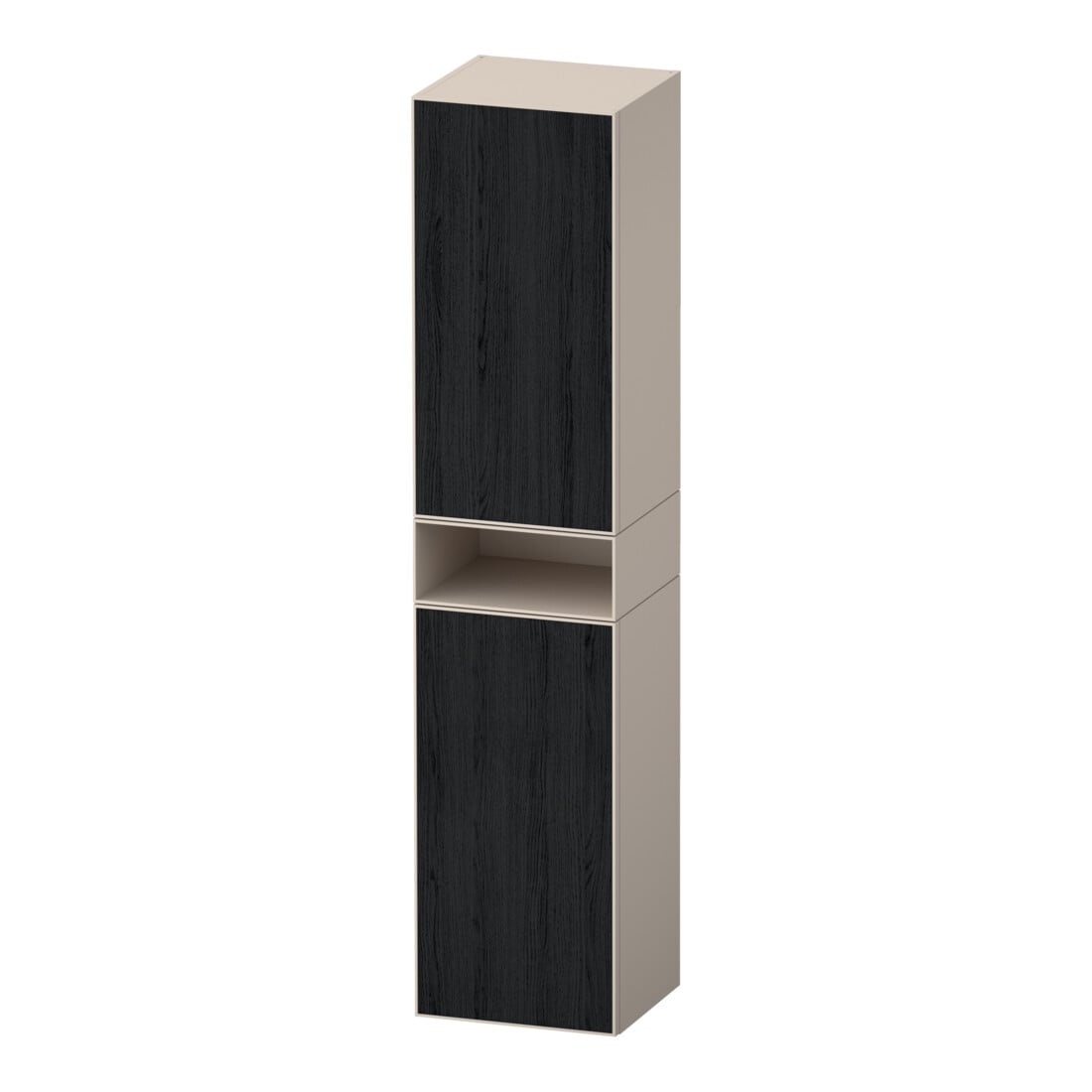 Duravit Armoire haute Zencha 40x36x176 cm, 2 portes, à droite, blanc/taupe mat