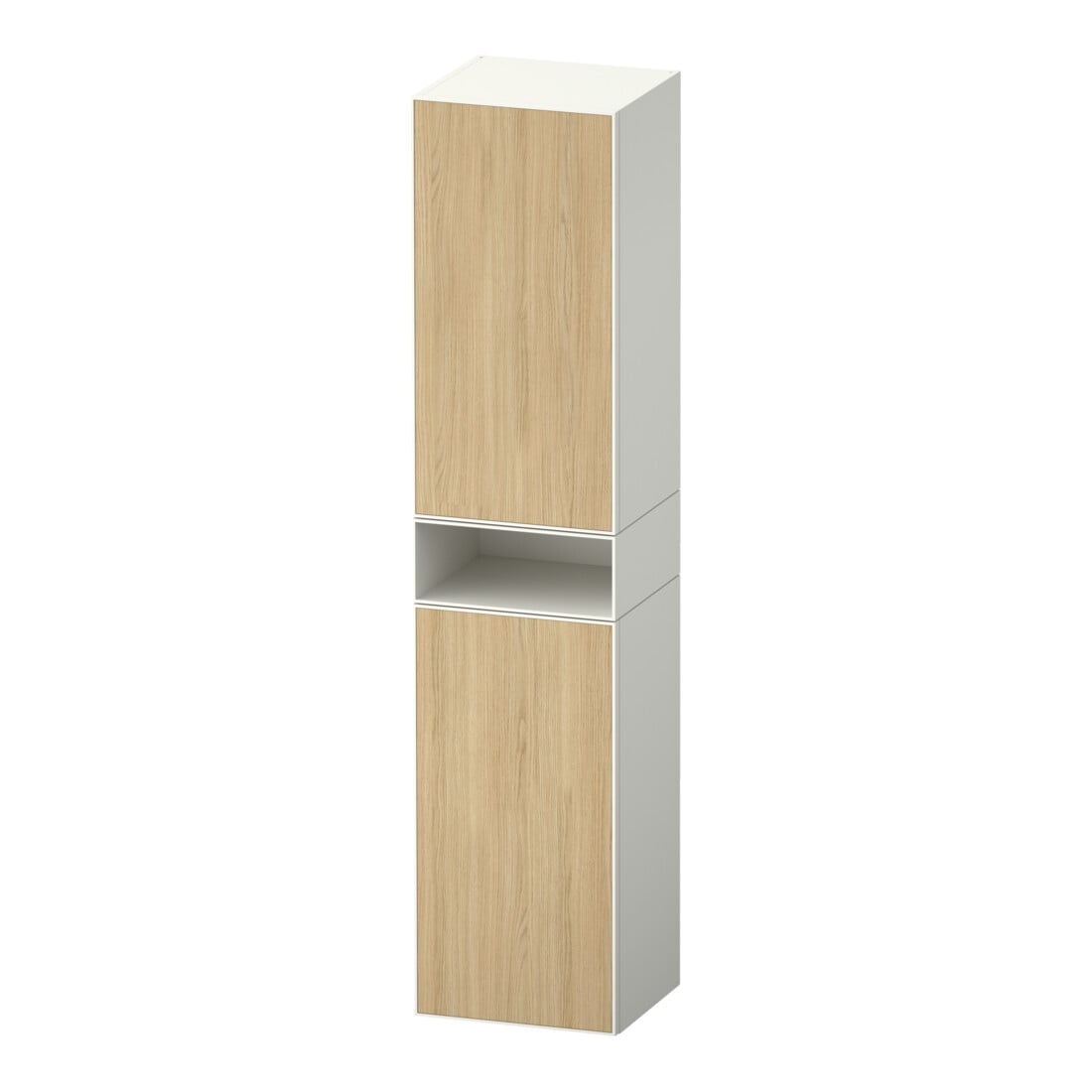 Duravit Armoire haute Zencha 40x36x176 cm, 2 portes, à droite, chêne naturel/blanc mat