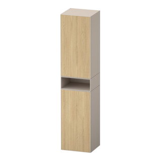 Duravit Armoire haute Zencha 40x36x176 cm, 2 portes, à droite, chêne naturel/taupe mat