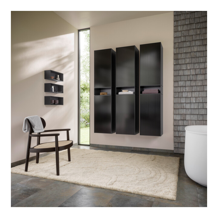 Duravit Armoire haute Zencha 40x36x176 cm, 2 portes, à droite, verre lin/mat