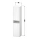 Duravit Armoire haute Zencha 40x36x176 cm, 2 portes, à gauche, gris/graphite mat
